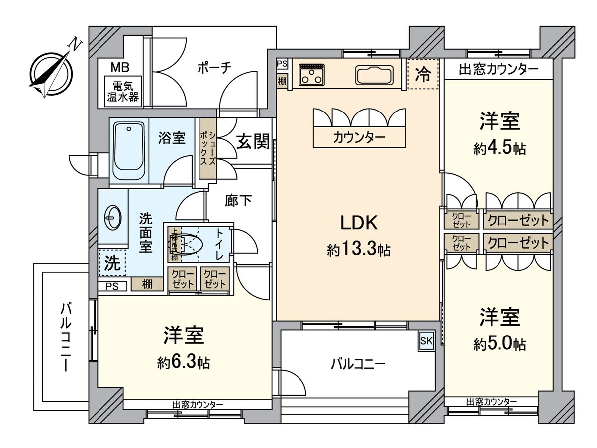 アウレリアヴィレルテ 間取図(平面図) 間取図(平面図)