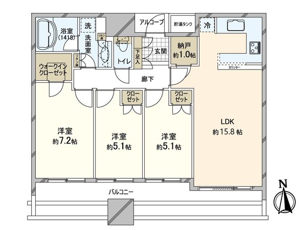 シティタワー西梅田 間取図(平面図)