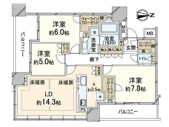 梅田ガーデンレジデンス 間取図(平面図) 梅田ガーデンレジデンス 間取図(平面図)