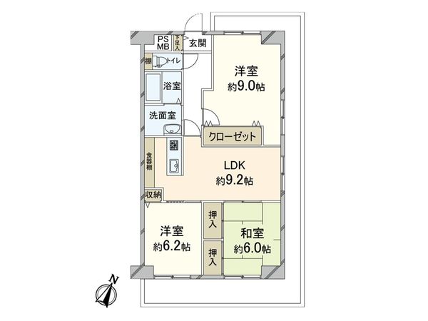 ユアサハイム新高 間取図(平面図) ユアサハイム新高 間取図(平面図)