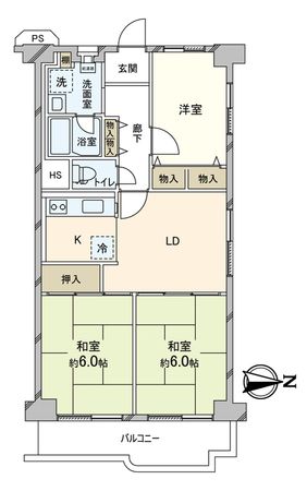 カネボウ加島グリーンマンション 間取図(平面図) カネボウ加島グリーンマンション 間取図(平面図)
