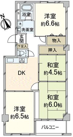 淡路コーポ 2号棟 間取図(平面図) 淡路コーポ 2号棟 間取図(平面図)