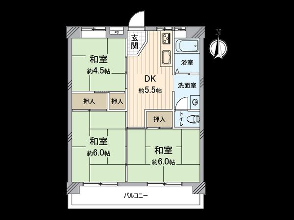 大開厚生年金住宅 A棟 間取図