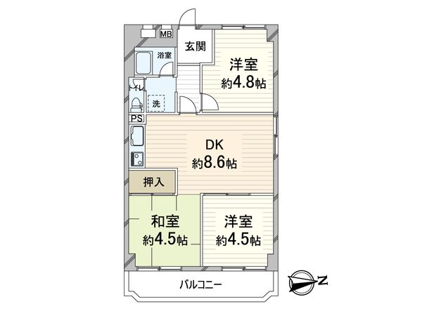 新大阪ホワイトコーポラス 間取図(平面図) 新大阪ホワイトコーポラス 間取図(平面図)