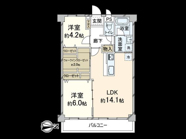 シャルム中津 間取図(平面図) シャルム中津 間取図(平面図)