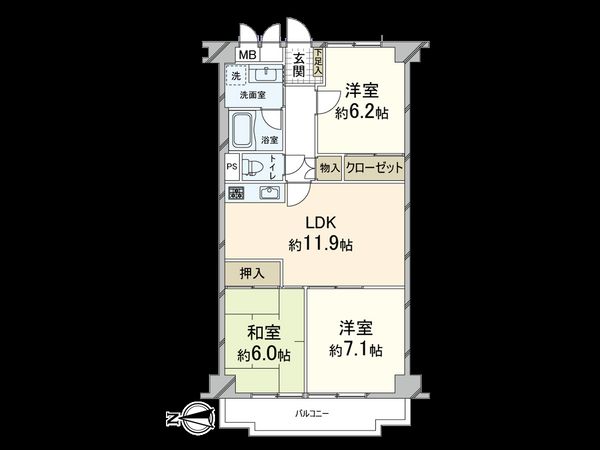 ハイマート南森町 間取図(平面図)