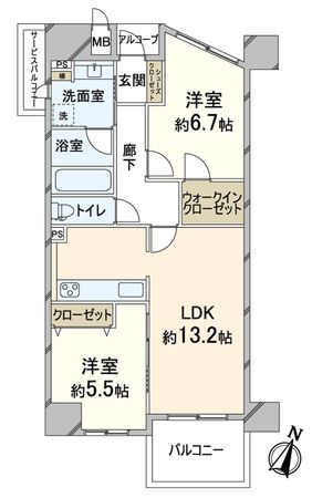 アルス梅田東 間取図(平面図)