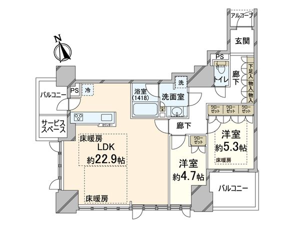 プラウドタワー梅田豊崎 間取図(平面図) プラウドタワー梅田豊崎 間取図(平面図)