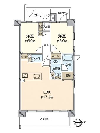 ユニ・アルス天神橋EAST 間取図(平面図) ユニ・アルス天神橋EAST 間取図(平面図)