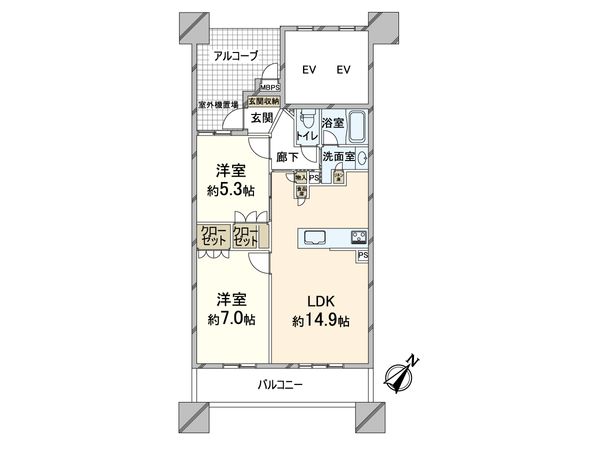 リーザス大阪 間取図(平面図) リーザス大阪 間取図(平面図)