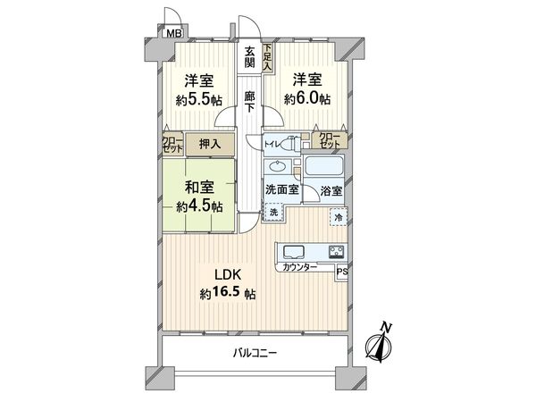 アービング野中南公園 間取図(平面図) アービング野中南公園 間取図(平面図)