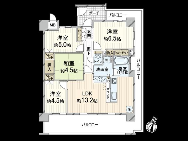 グランアッシュ北大阪フィエルテ 間取図(平面図)