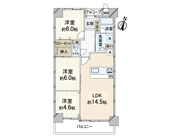 パラシオ塚本Ⅰ 間取図(平面図) パラシオ塚本Ⅰ 間取図(平面図)