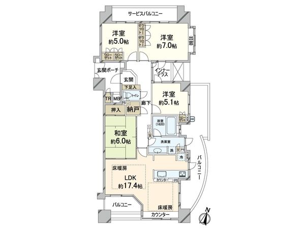 パークスクエア城東 Ⅳ番館 間取図(平面図)