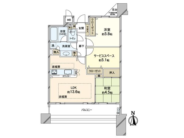 アリスト十三 間取図(平面図) アリスト十三 間取図(平面図)