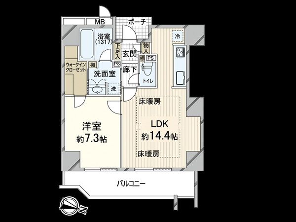 ソシオタワー南船場 間取図(平面図)