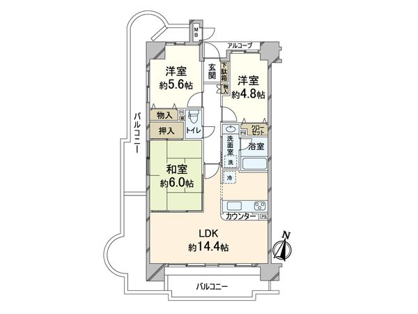 モンテベルデ東梅田 間取図(平面図) モンテベルデ東梅田 間取図(平面図)