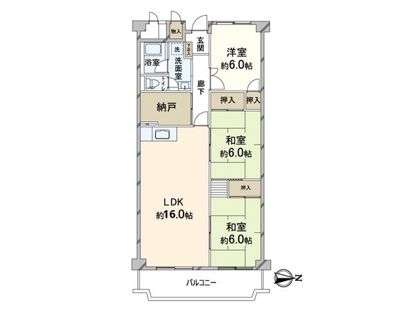 ローレルハイツ北天満 2号棟 間取図(平面図) ローレルハイツ北天満 2号棟 間取図(平面図)