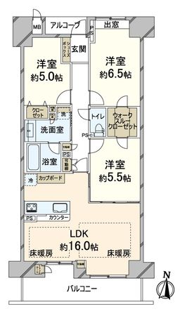 フレアージュ塚口 間取図(平面図) フレアージュ塚口 間取図(平面図)