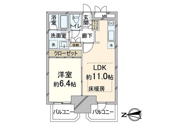 プレサンスNEO中之島公園 間取図(平面図)