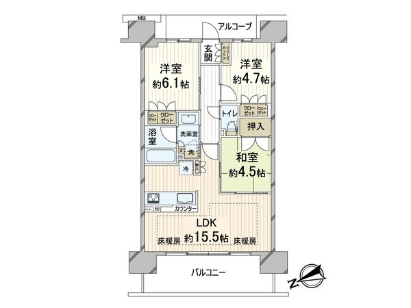ブランズシティ天神橋筋六丁目 間取図(平面図) ブランズシティ天神橋筋六丁目 間取図(平面図)