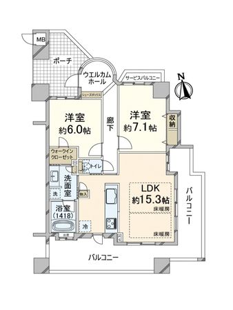 サンクタス梅田イノセント 間取図(平面図) サンクタス梅田イノセント 間取図(平面図)