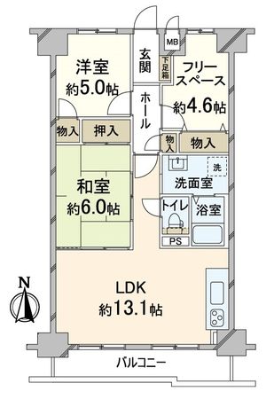 シティハイツ大淀 1号棟 間取図(平面図)