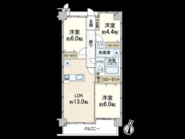 パラシオ塚本Ⅰ 間取図(平面図) パラシオ塚本Ⅰ 間取図(平面図)