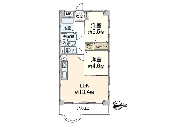 サン三国マンション 間取図(平面図) サン三国マンション 間取図(平面図)