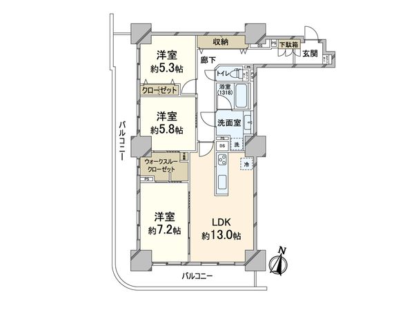 リバーカントリーガーデン京橋 間取図(平面図) 間取図(平面図)