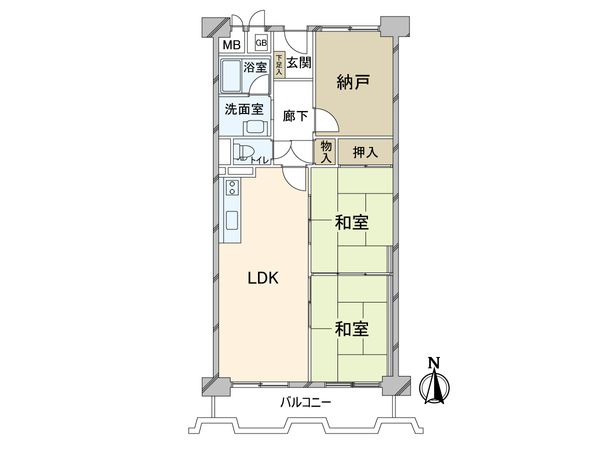 コープ野村扇町 間取図(平面図)
