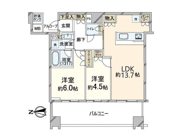 パークタワー北浜 間取図(平面図) パークタワー北浜 間取図(平面図)