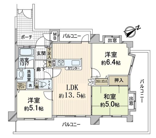 サンシャイン淡路 間取図(平面図)