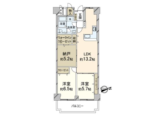 ローレルハイツ北天満 1号棟 間取図(平面図)