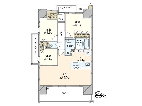 シエリア梅田豊崎 間取図(平面図) シエリア梅田豊崎 間取図(平面図)