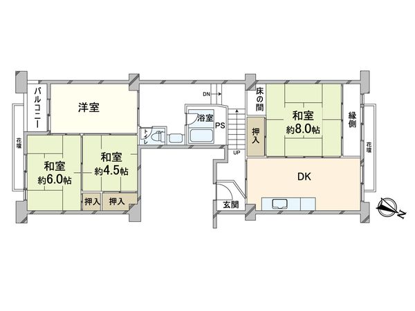 中津リバーサイドコーポ 間取図(平面図) 中津リバーサイドコーポ 間取図(平面図)