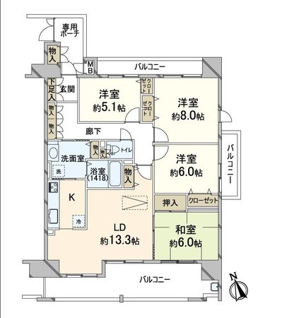 ウェルピア井高野23号棟 間取図(平面図) ウェルピア井高野23号棟 間取図(平面図)