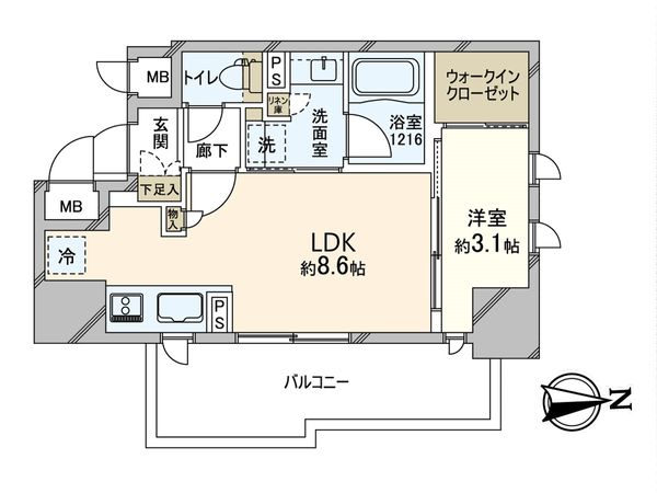 ソルティア天神橋一丁目 間取図(平面図) ソルティア天神橋一丁目 間取図(平面図)