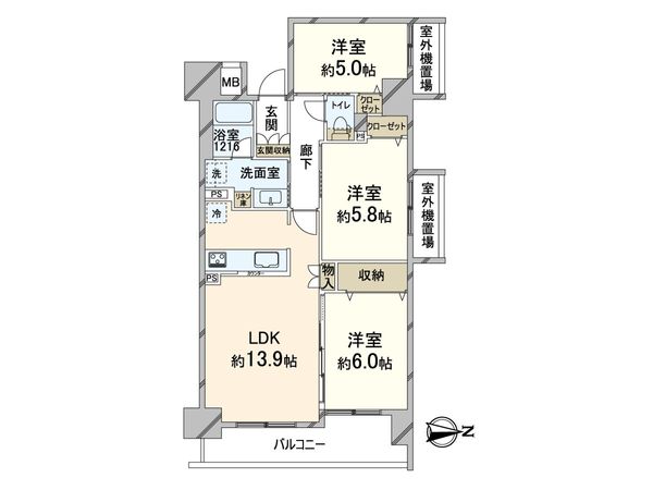 リベールシティ新梅田 間取図(平面図)