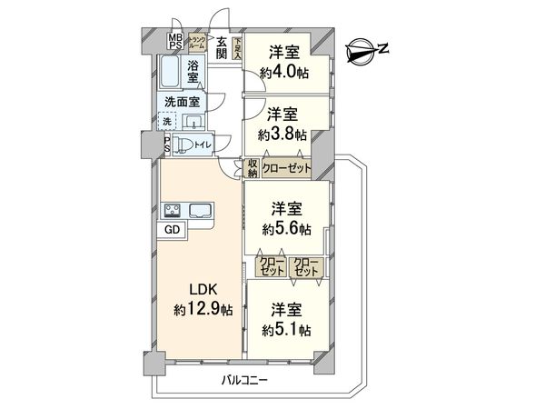 新大阪スカイハイツ 間取図(平面図) 間取図(平面図)