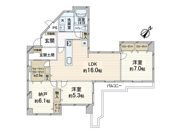 エバーグリーン淀川 2号棟 間取図(平面図) エバーグリーン淀川 2号棟 間取図(平面図)