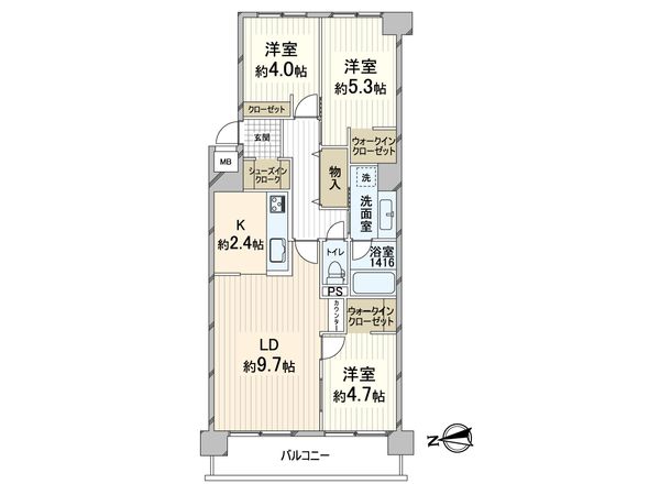 ファミールハイツ北大阪 4号棟 間取図(平面図)