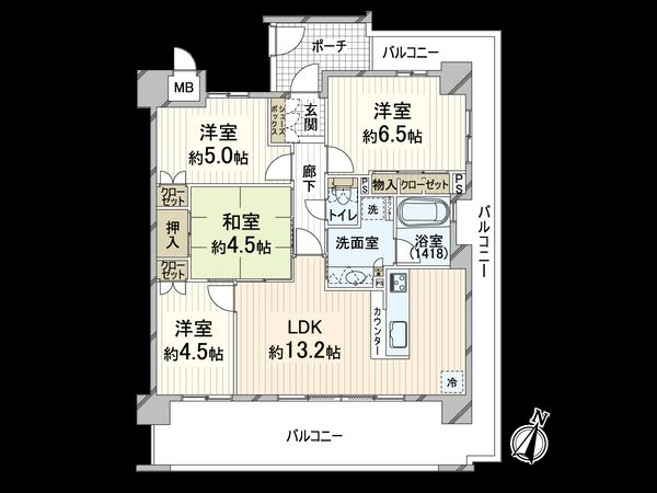グランアッシュ北大阪フィエルテ 間取図(平面図) グランアッシュ北大阪フィエルテ 間取図(平面図)