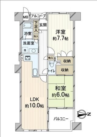 プラネスーペリア与力町 間取図(平面図)