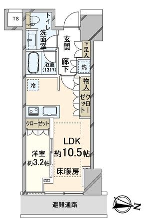 Brillia Tower堂島 間取図(平面図)