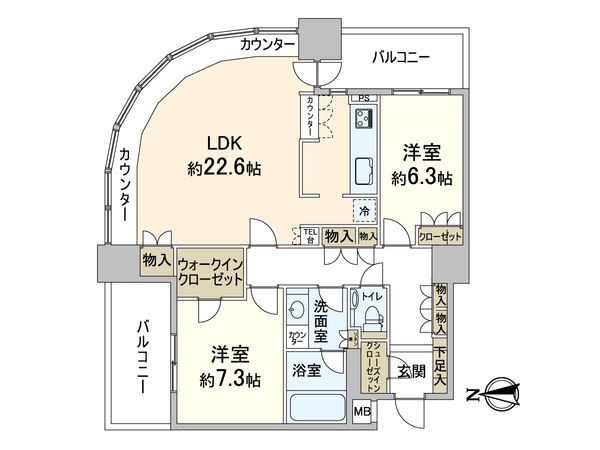 ザ梅田タワー 間取図(平面図)