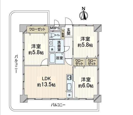 レック淀川 間取図(平面図) 間取図(平面図)