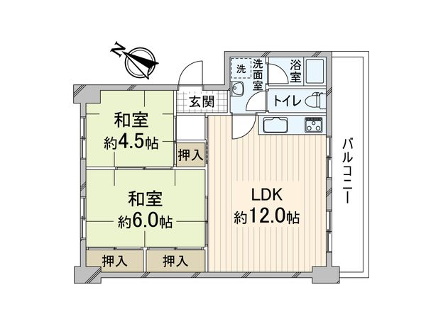 新北野第一コーポ A棟 間取図(平面図) 間取図(平面図)