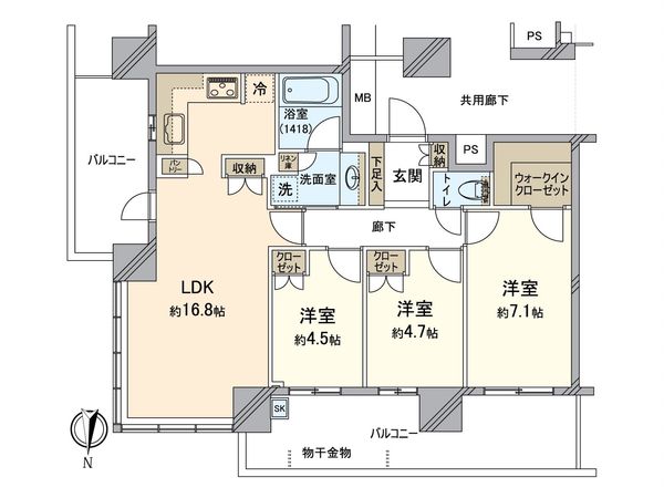 パークタワー梅田 間取図(平面図)