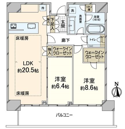 グランドメゾン新梅田タワーTHE CLUB RESIDENCE 間取図(平面図)